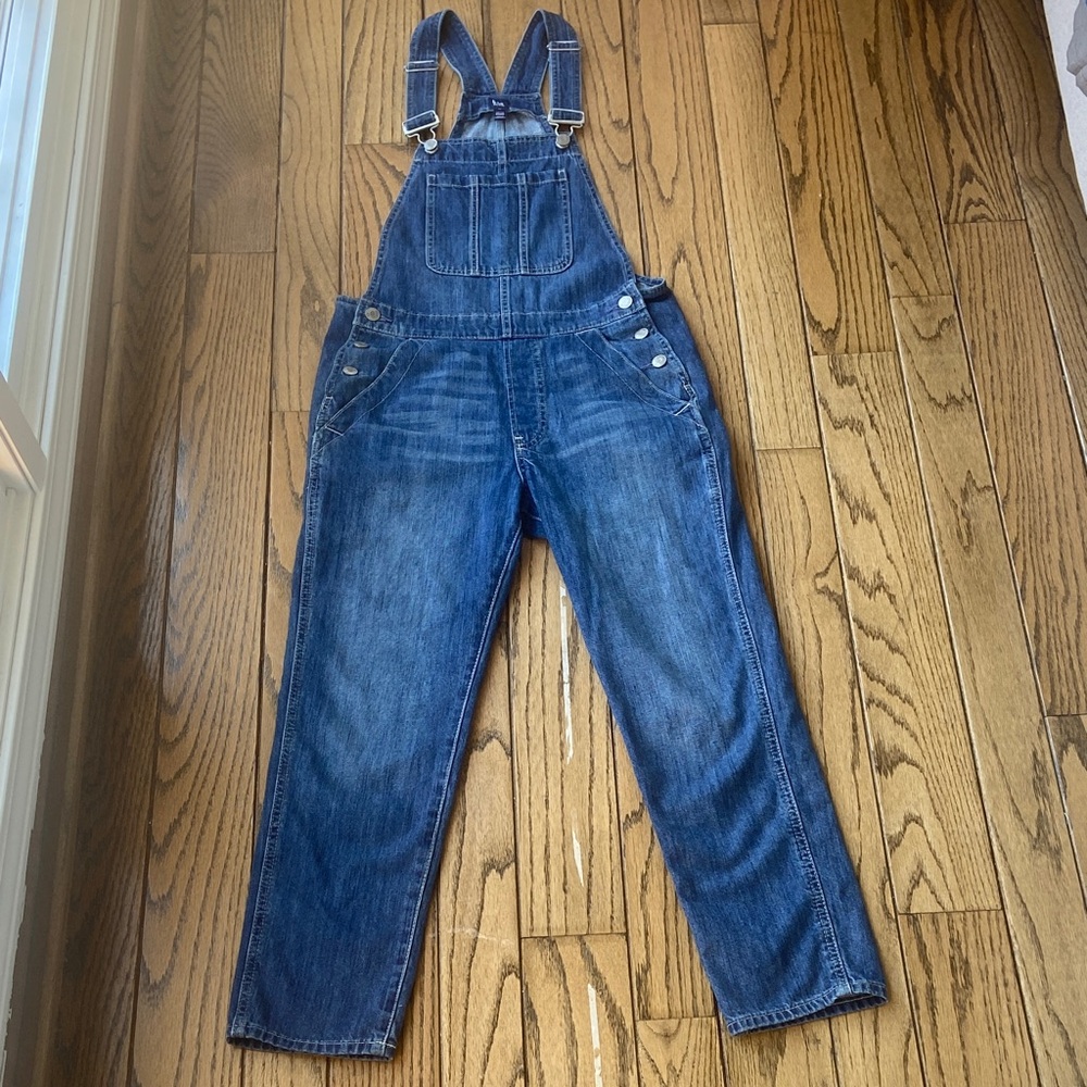 GAP for Good Slouchy Overalls Medium Indigo, Size XS Women - Picture 3 of 13